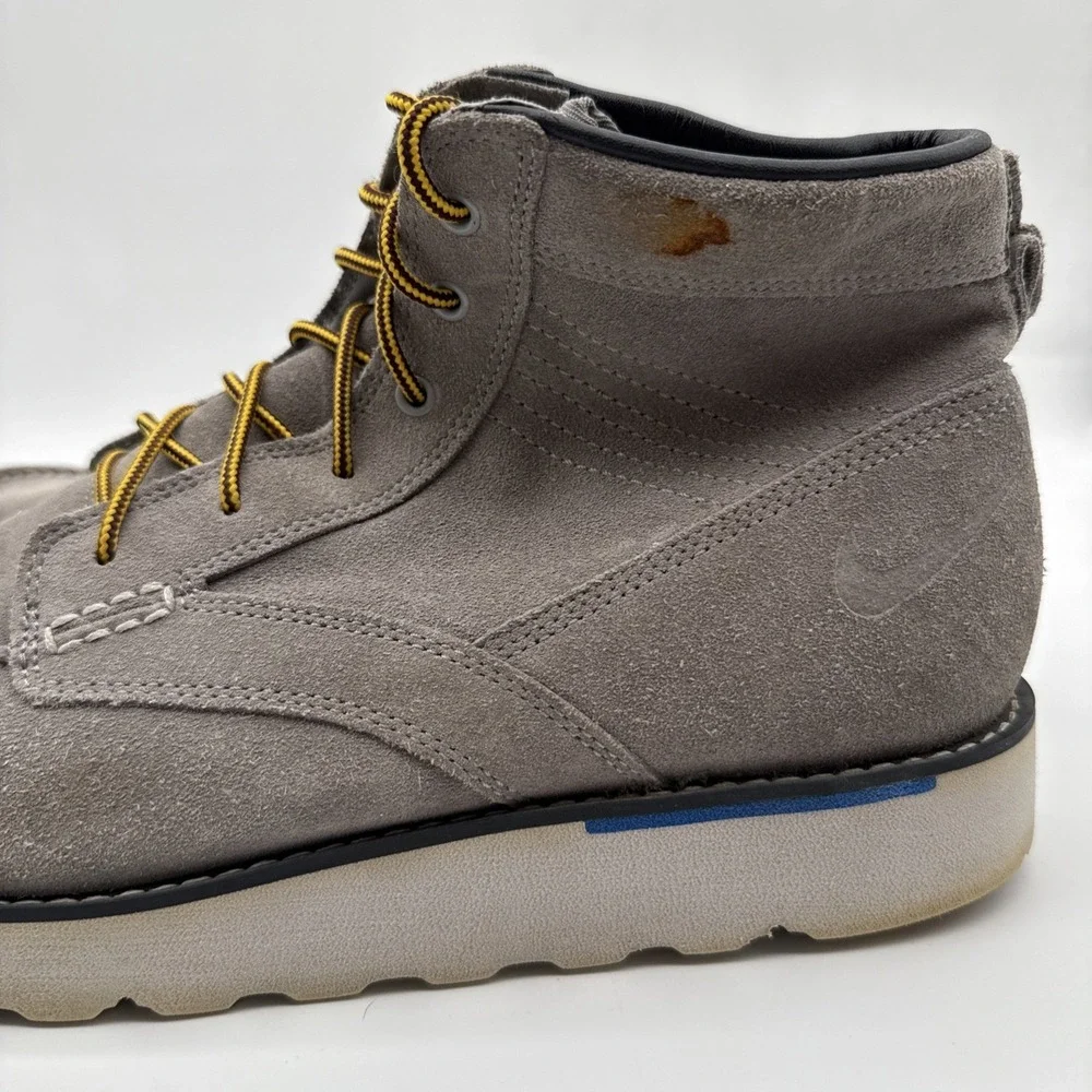 Nike ACG Kingman Moc Toe Gray Suede Chukka Boots 525387-014 Size 13